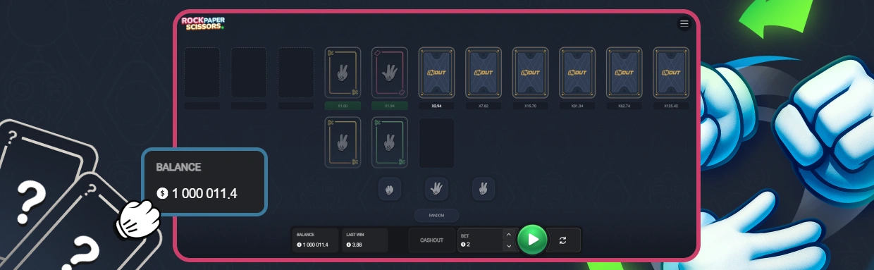 Rock Paper Scissors Demo Mode.